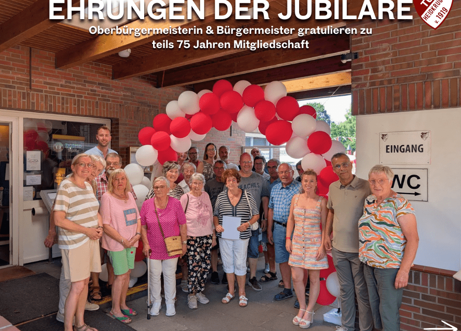 🔴⚪Ehrungen langjähriger Mitglieder beim TuS Heidkrug😍